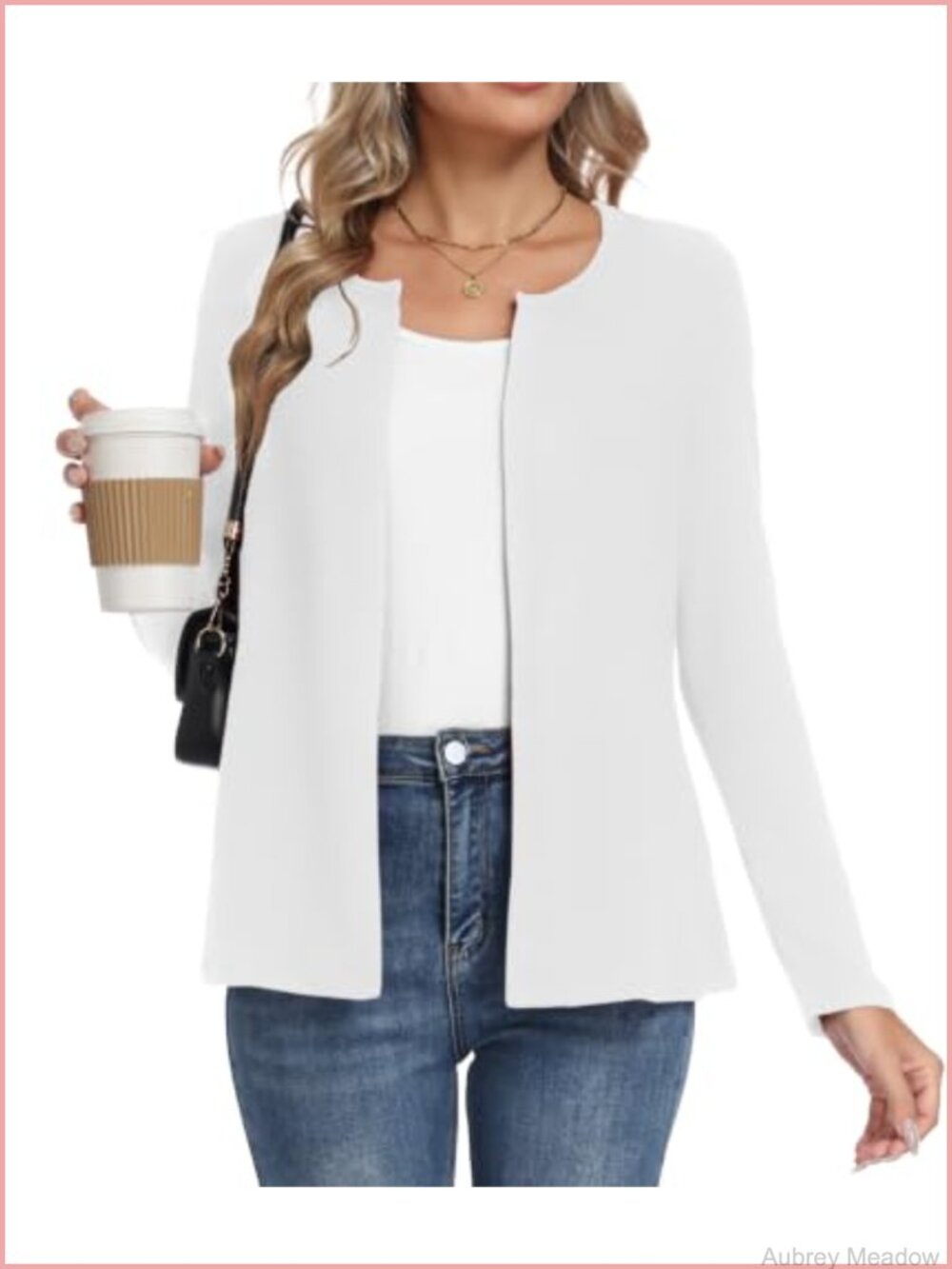 LILBETTER Women's Lightweight Open Front Cardigan Long Sleeve